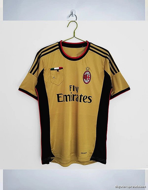 AC Milan Travel Retro soccer jersey Red Black Striped with Soft Visual Tone