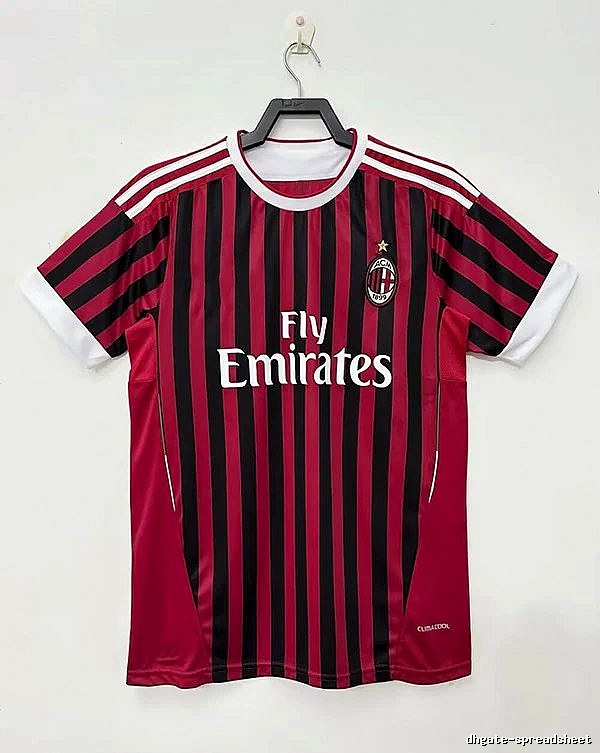 AC Milan Urban Retro soccer jersey Red Black Striped with Statement Pattern