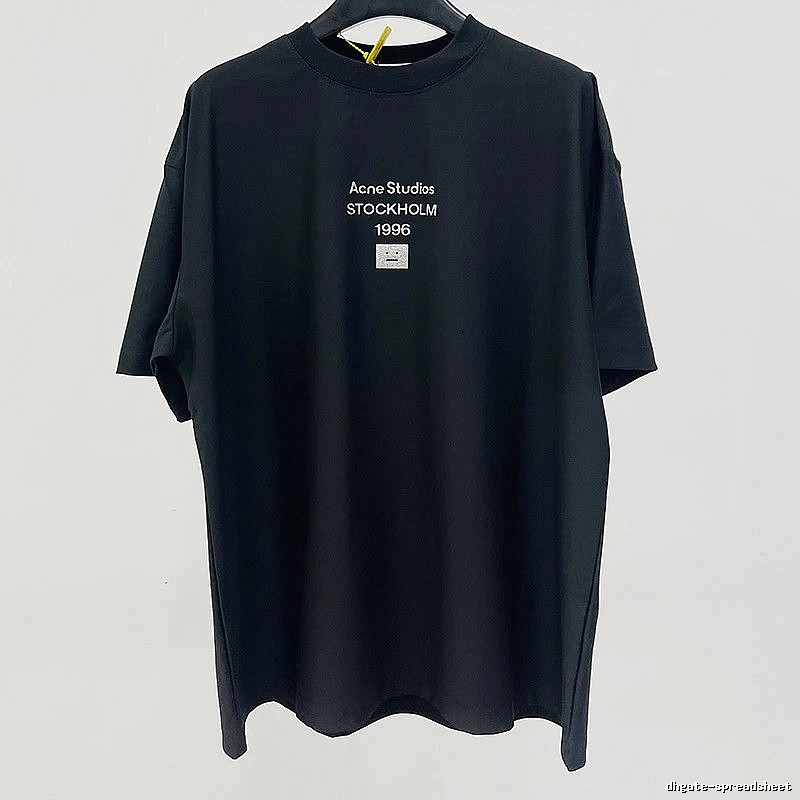 Acne Studios 2090-80 Black Style Ac908066 Stockholm Logo T-Shirt Airport Outfit