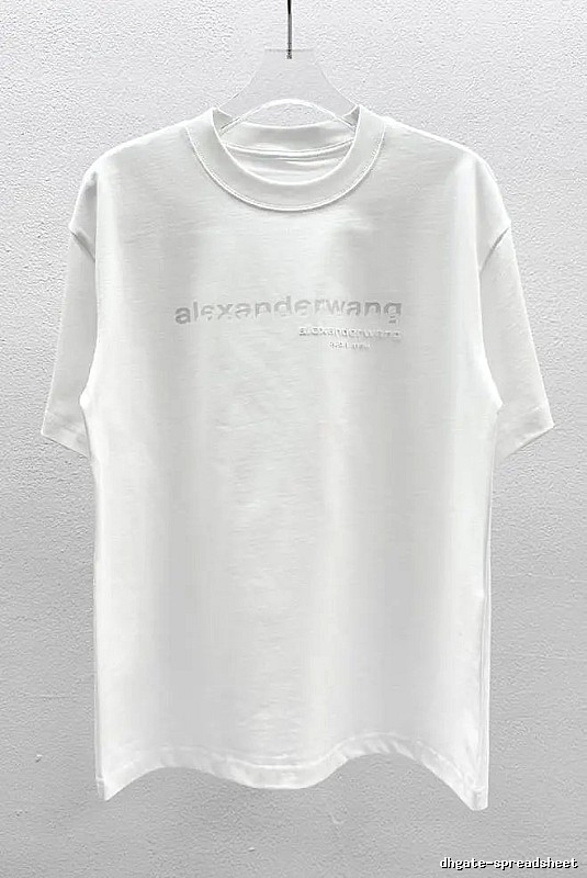 Alexander Wang Letter Print Casual Style White T-Shirt