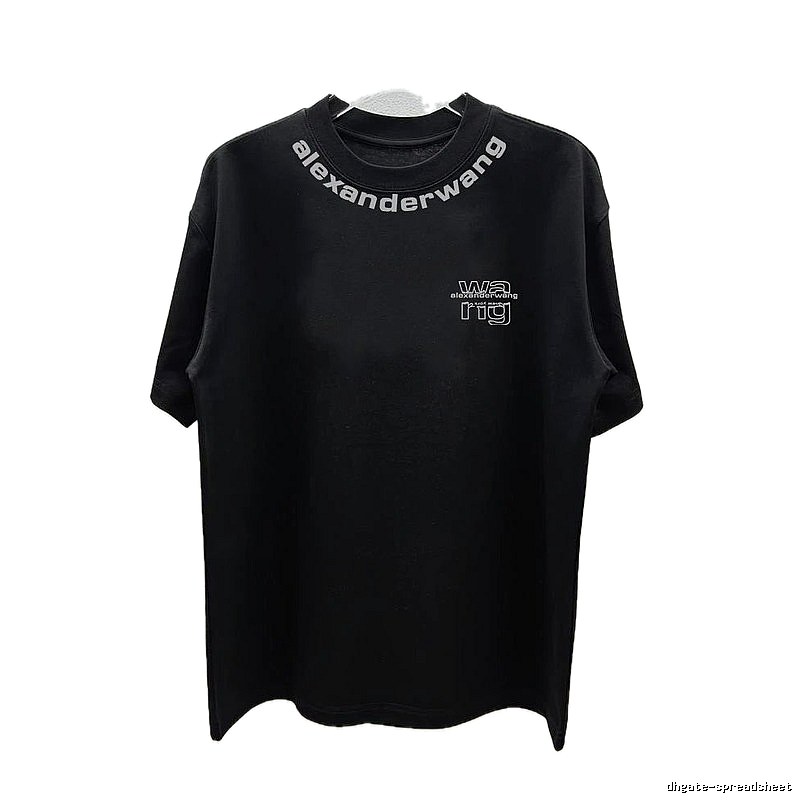 Alexander Wang Letter Print Street Style Black T-Shirt