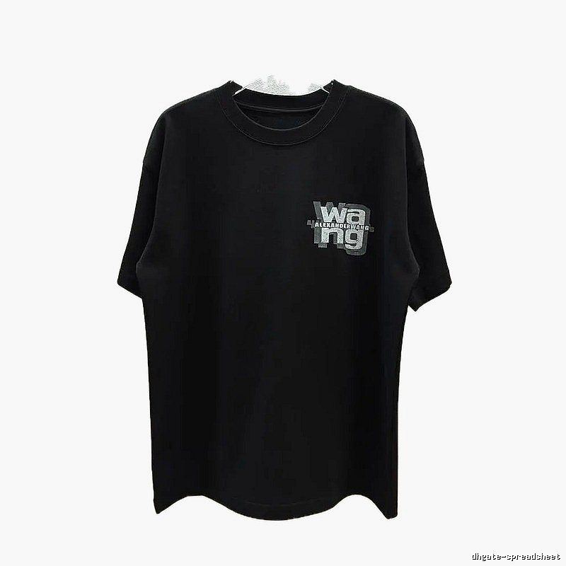 Alexander Wang Printed Street Style Black T-Shirt