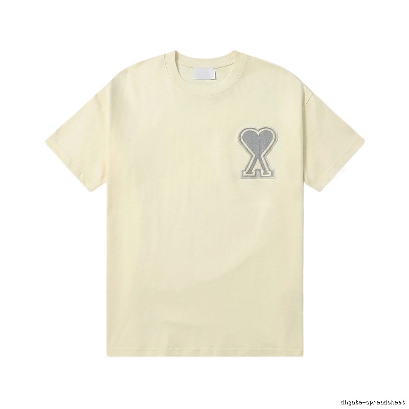 AMI Love Embroidery Minimalist Style T-shirt