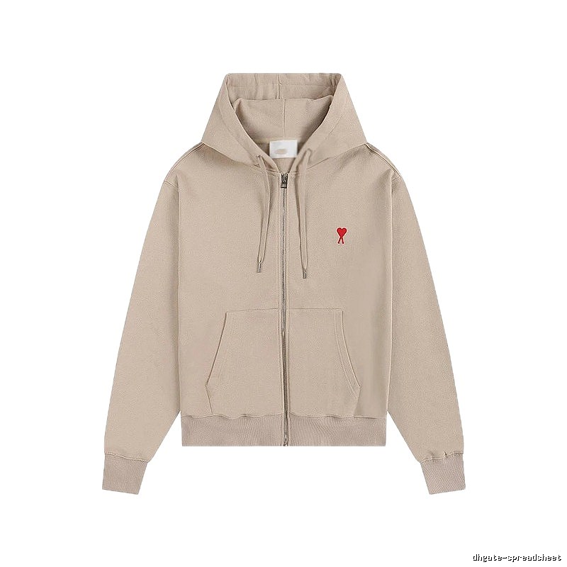 AMI Love Minimalist Style Beige Cardigan
