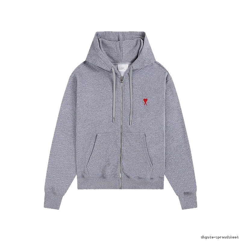 Ami Love Series Trendy Brand Grey Hoodie
