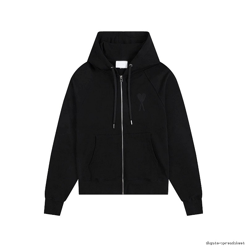 AMI Love Simple Style Black Hoodie