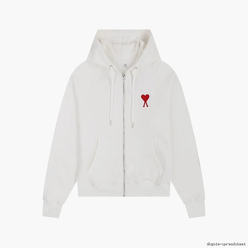 AMI Love Simple White Hoodie