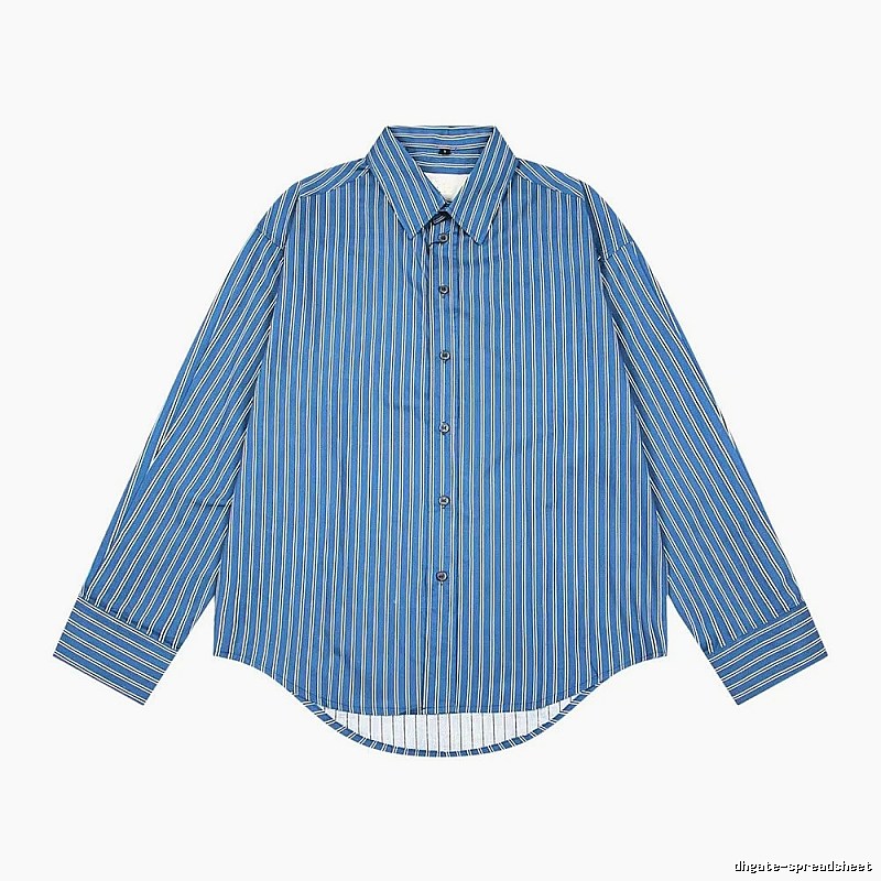 AMI striped retro-style blue shirt
