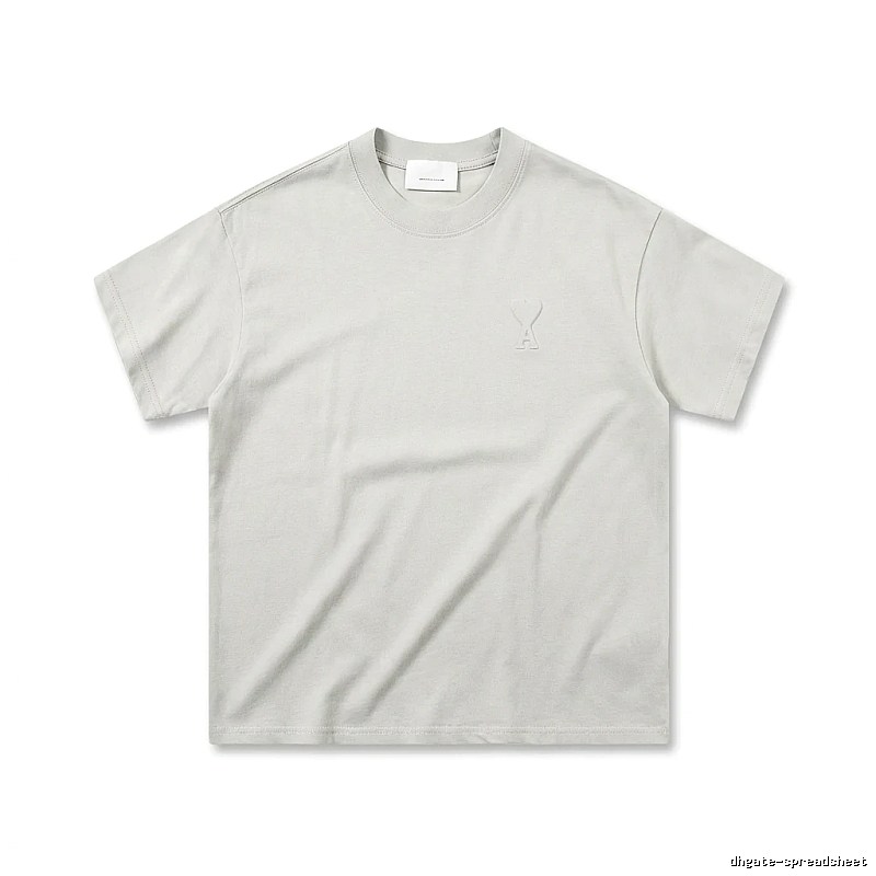 AMI Three-dimensional LOGO Simple White T-shirt