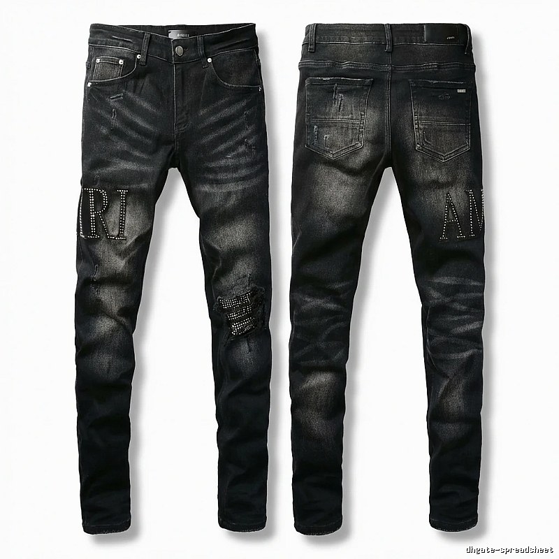 AMI trendy rivet style jeans