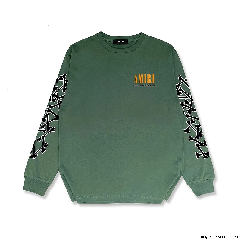 AMIRI Dark Style Olive Green Sweatshirt