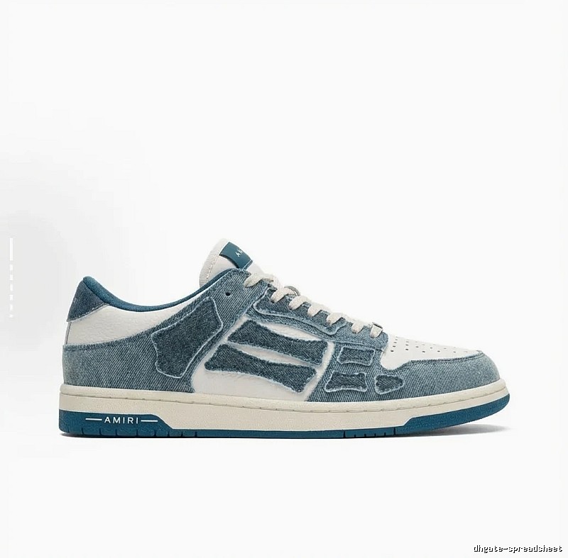 AMIRI Denim Style Blue and White Sneakers