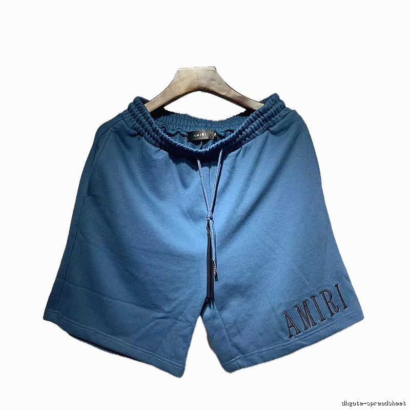 AMIRI Embroidered Casual Style Blue Shorts