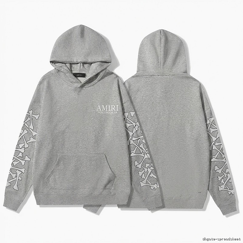 AMIRI gray hoodie with bone print
