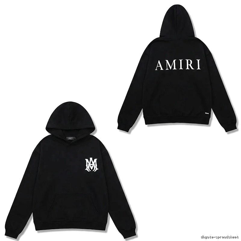 AMIRI minimalist style black hoodie