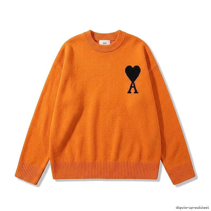 AMIRI Orange Heart Sweater