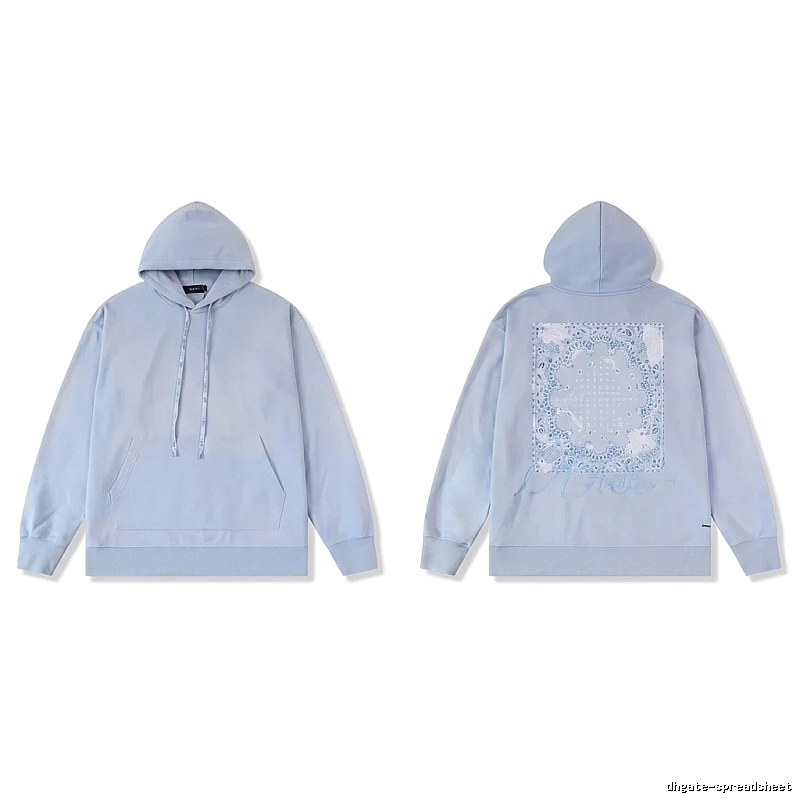 AMIRI Paisley Casual Light Blue Sweatshirt