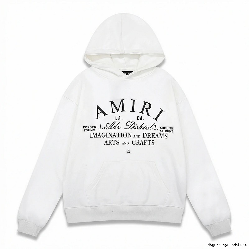 AMIRI retro-style white hoodie