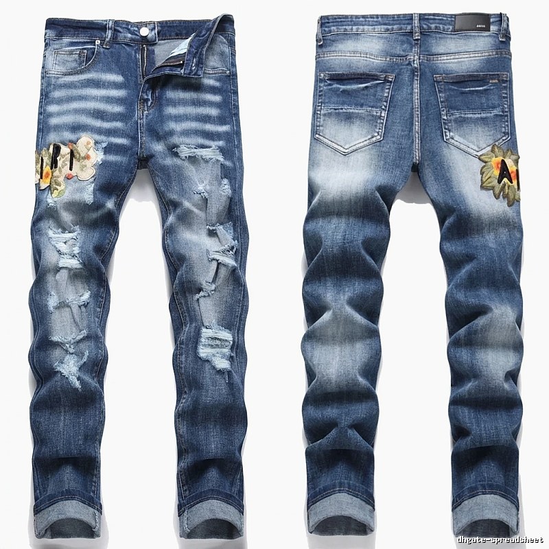 AMIRI Ripped Embroidered Jeans