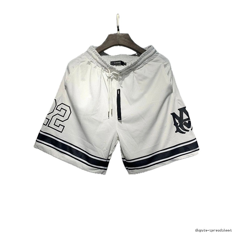 AMIRI Street Style White Mesh Athletic Shorts