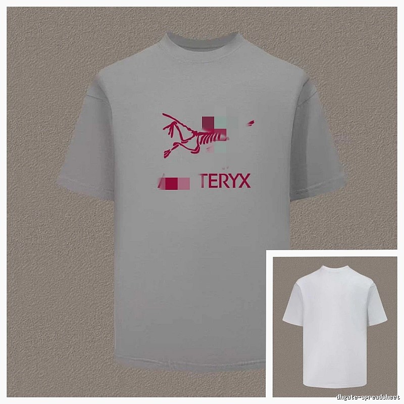 Arc'teryx Skull Print Trendy Cool Light Grey Short Sleeve T-Shirt
