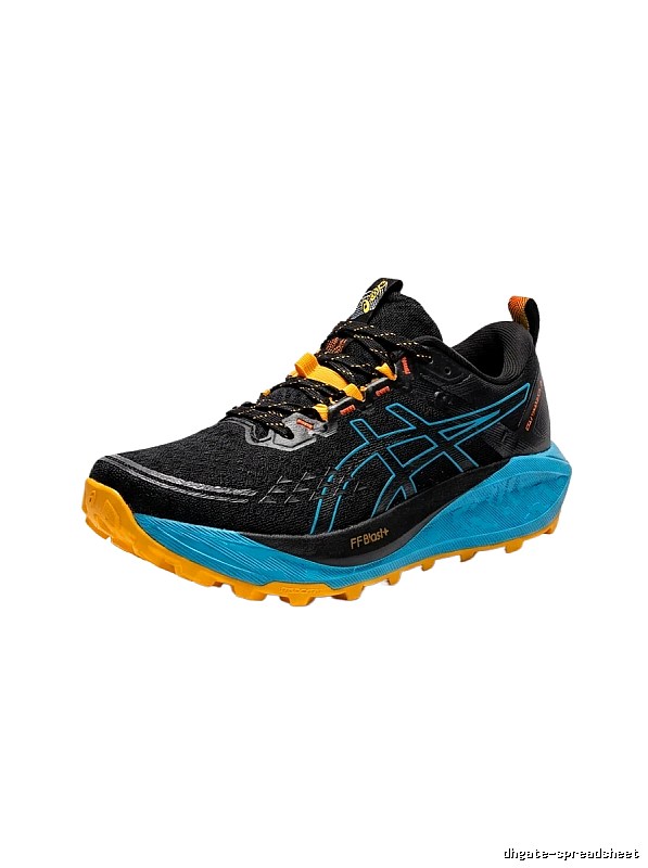 ASICS Trail Style Black-Blue-Yellow Sports Shoes