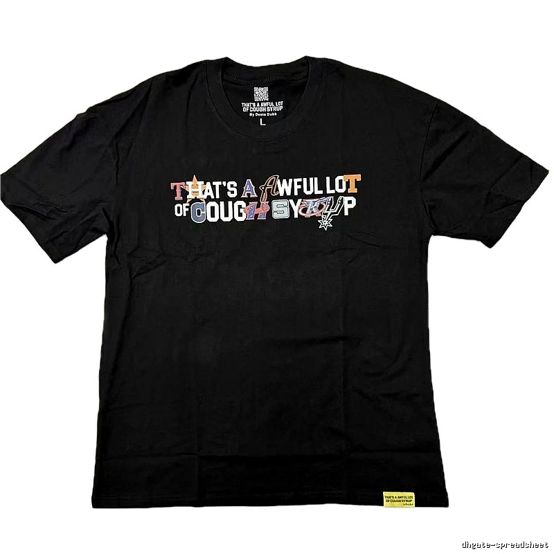 Awful Lot Color-block Printed Street Style Black T-shirt