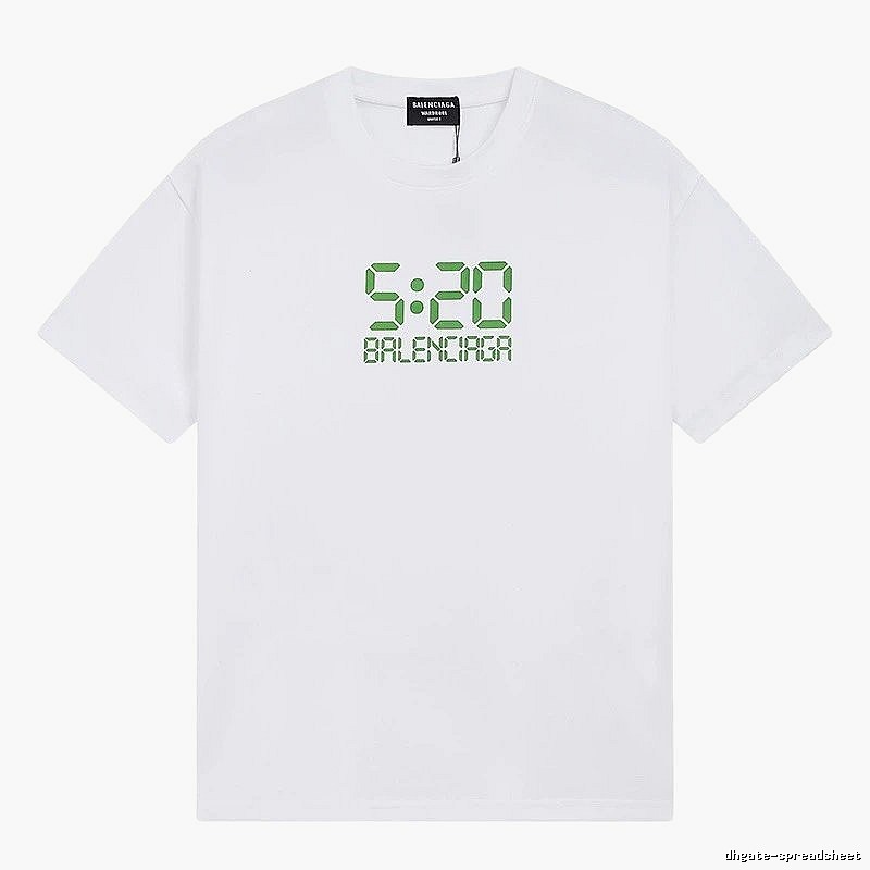 Balenciaga 5:20 Printed Trendy White T-Shirt