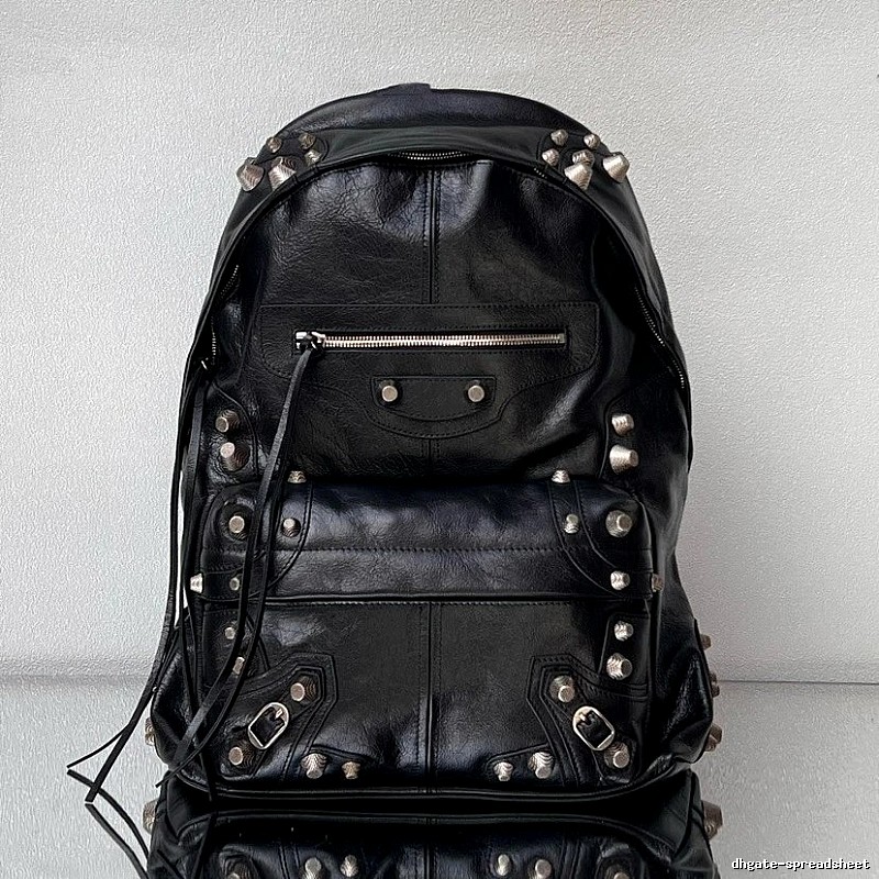 Balenciaga Backpack with Black Studded Leather Backpack for Daily Rotation