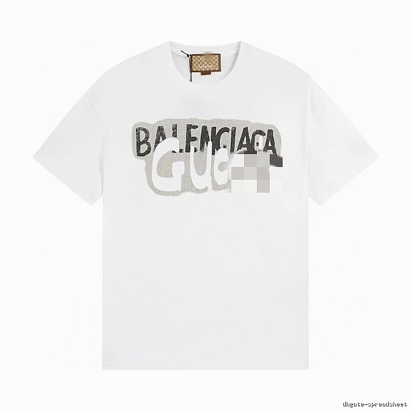 Balenciaga Co-branded Graffiti-style White T-Shirt