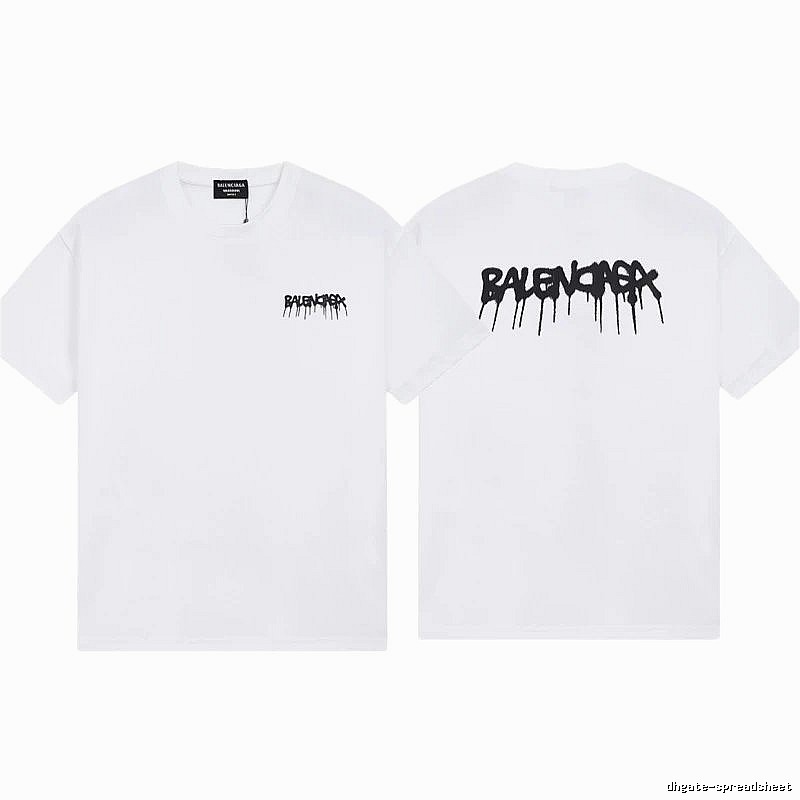Balenciaga Graffiti Street Style White Short-sleeve T-shirt