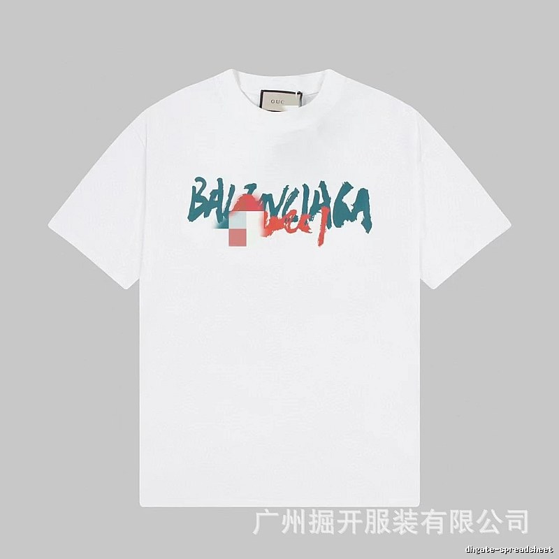 Balenciaga Graffiti Street Style White T-Shirt