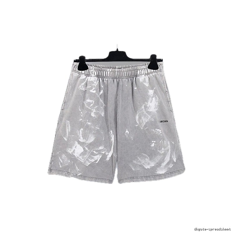 Balenciaga graffiti-style grey shorts