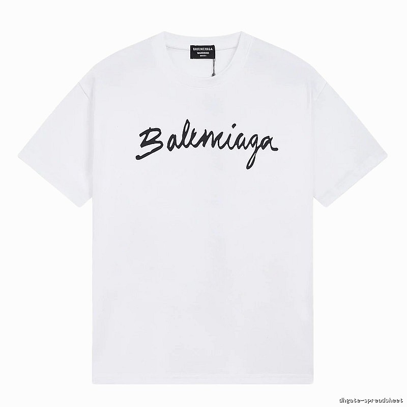 Balenciaga Handwritten Signature Casual White T-shirt