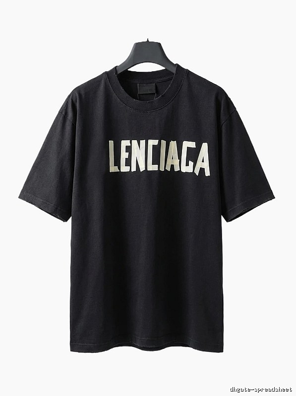 Balenciaga letter-style black T-shirt
