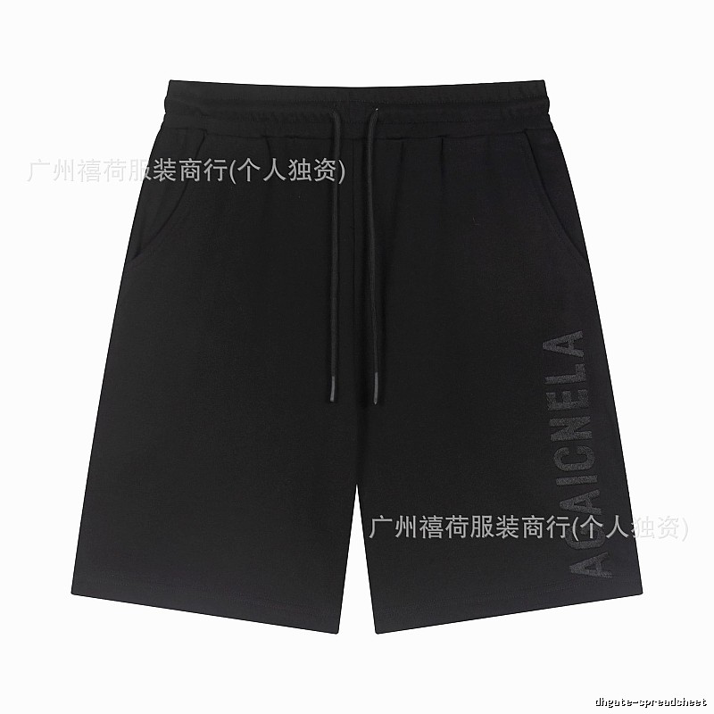 Balenciaga minimalist style black shorts