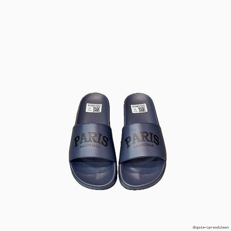 Balenciaga Paris Casual Style Navy Blue Slide Sandals