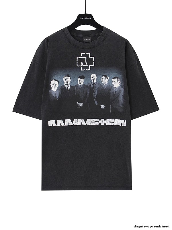 Balenciaga Rock Style Black T-shirt