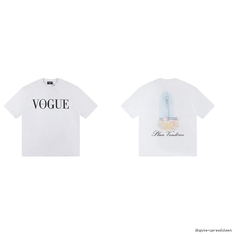 Balenciaga VOGUE Printed Trendy White T-Shirt