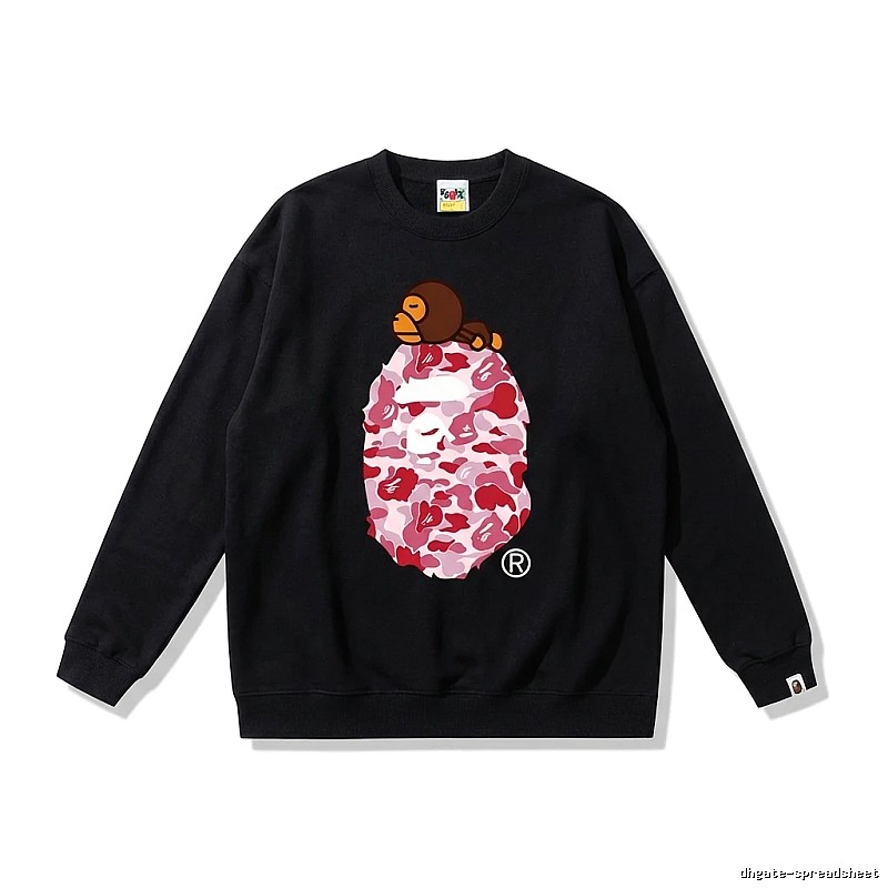 Bape Ape Head Camouflage Style Black Sweatshirt