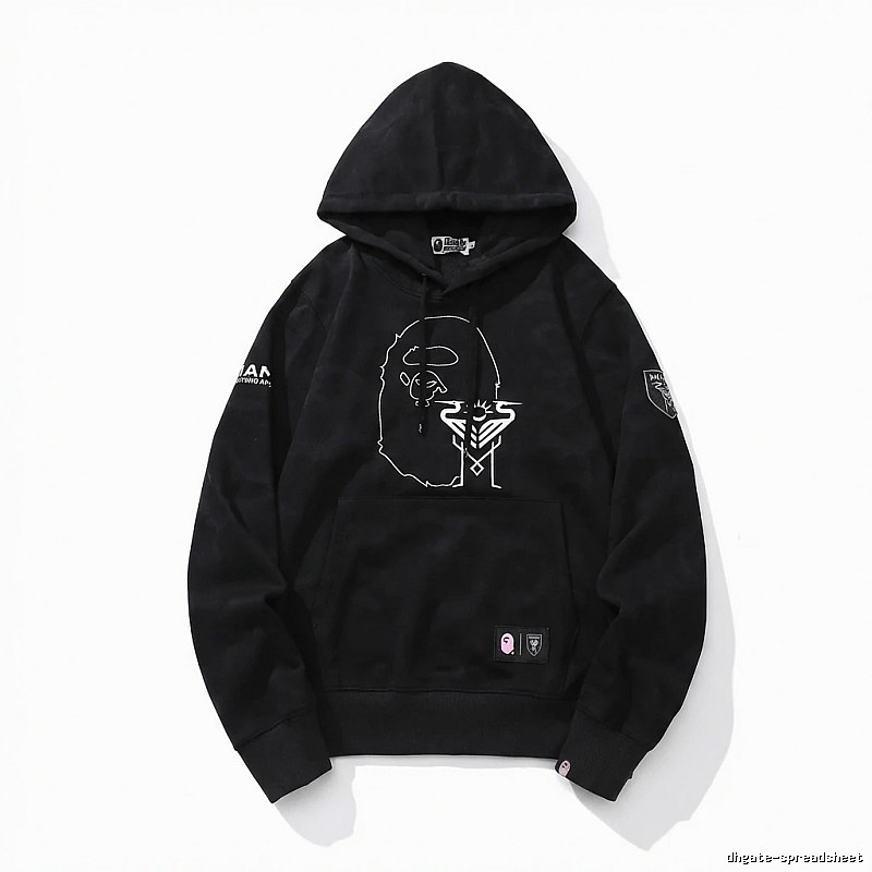 Bape Ape Man series trendy black hoodie