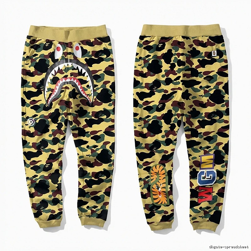 Bape camouflage shark pattern sweatpants