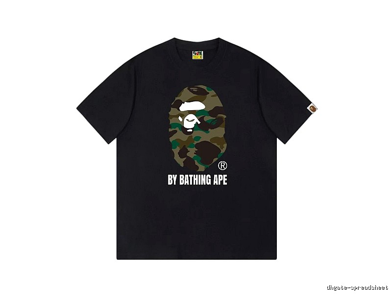 Bape camouflage style black T-shirt