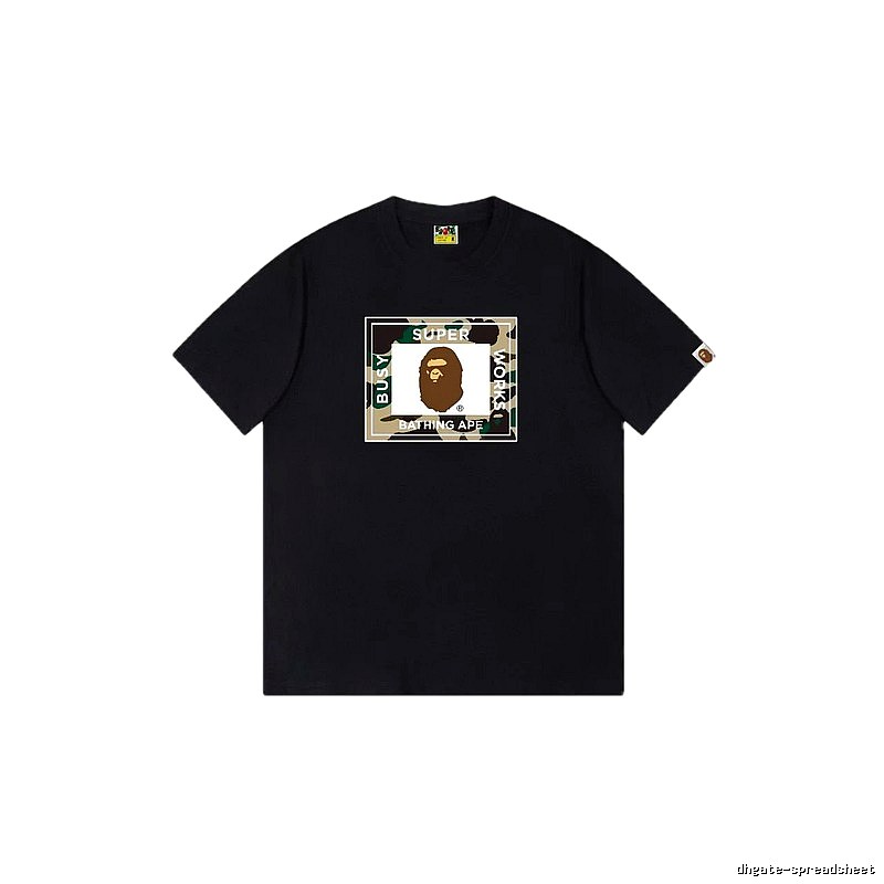 Bape camouflage style black T-shirt