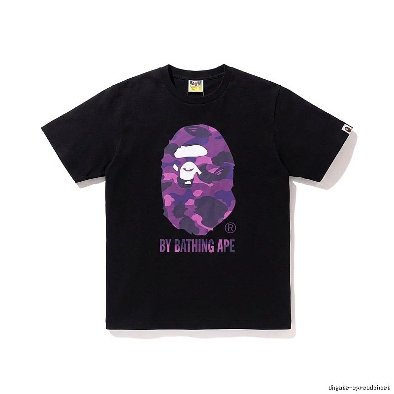 Bape camouflage-style black T-shirt