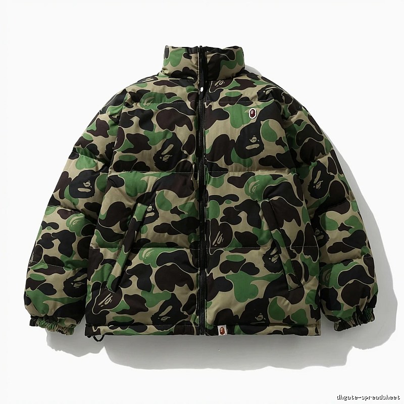 Bape camouflage-style down jacket
