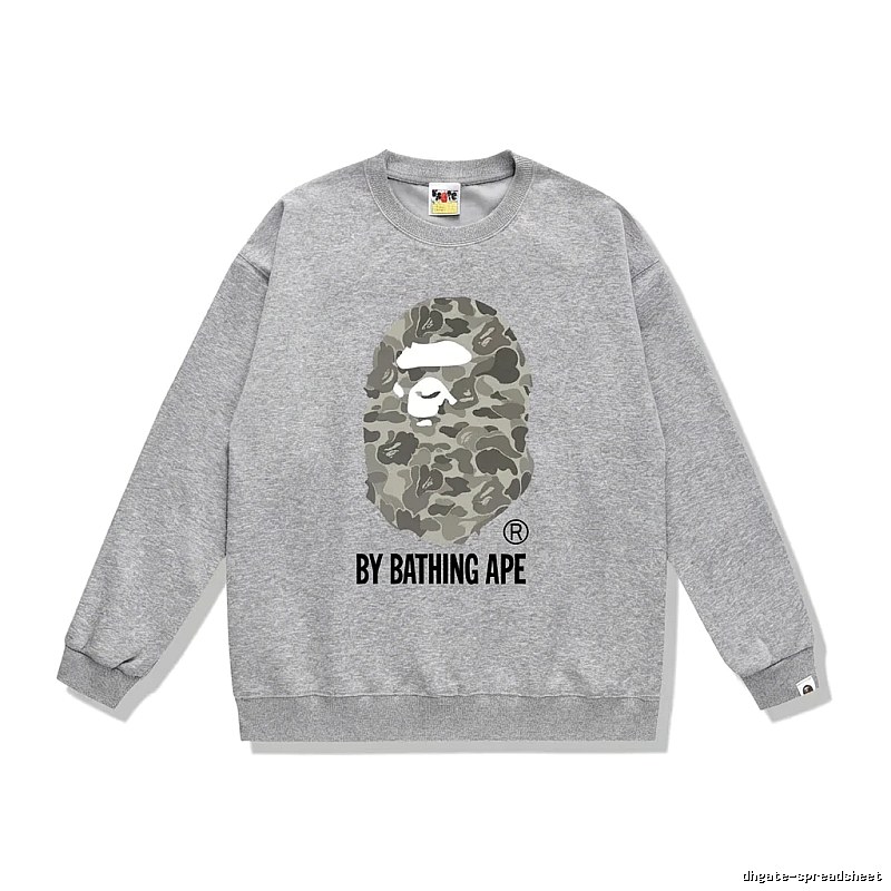 Bape camouflage-style grey sweatshirt