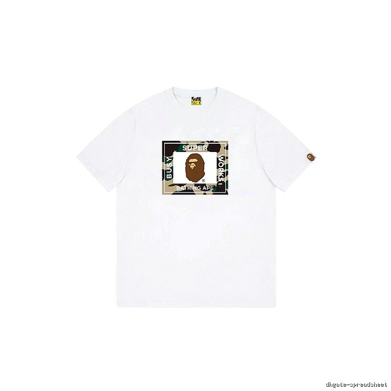 Bape camouflage-style white T-shirt