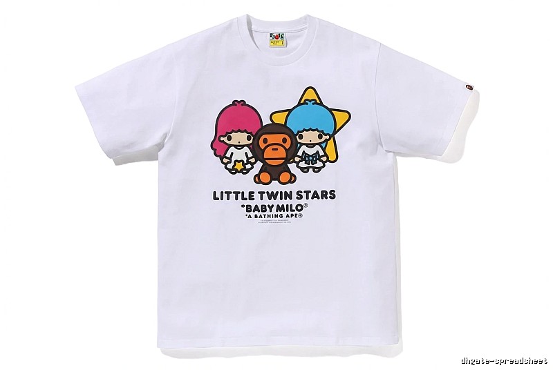 Bape cartoon and childlike white T-shirt