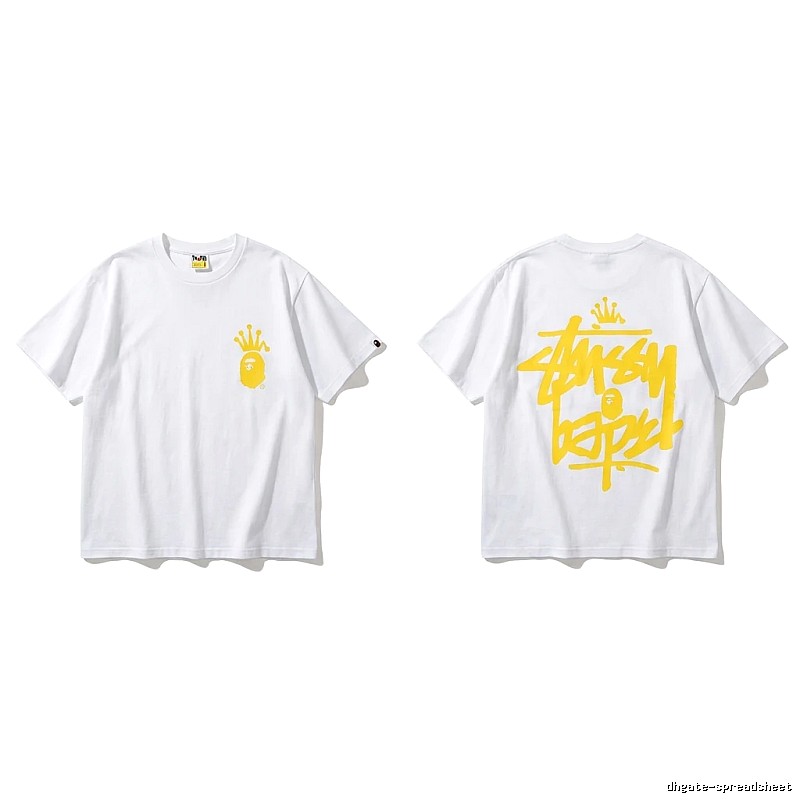 Bape Crown Series Graffiti Style White T-shirt